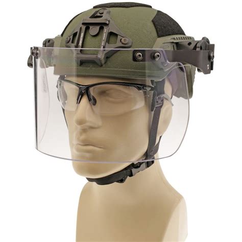 military face shields helmet attachment.